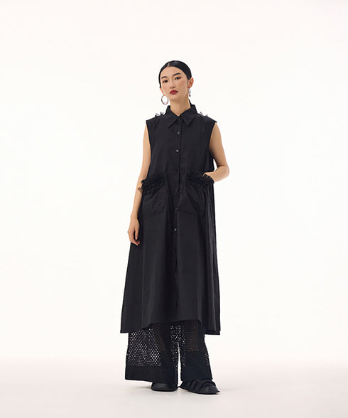 Tulle Line Backless Dress